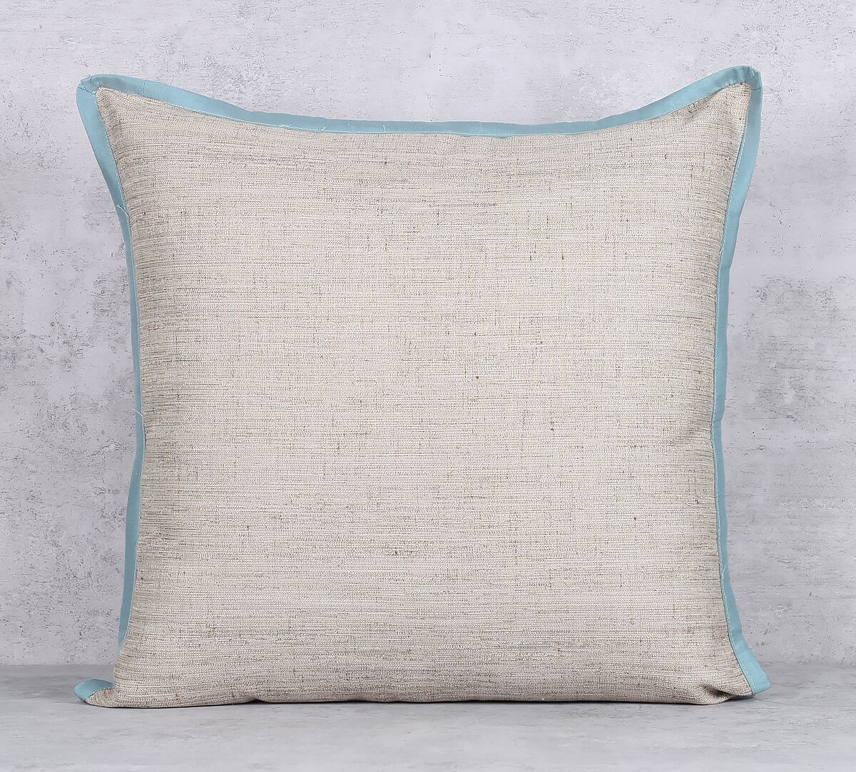 India Circus by Krsnaa Mehta Arctic Flange Khadi Cushion Cover