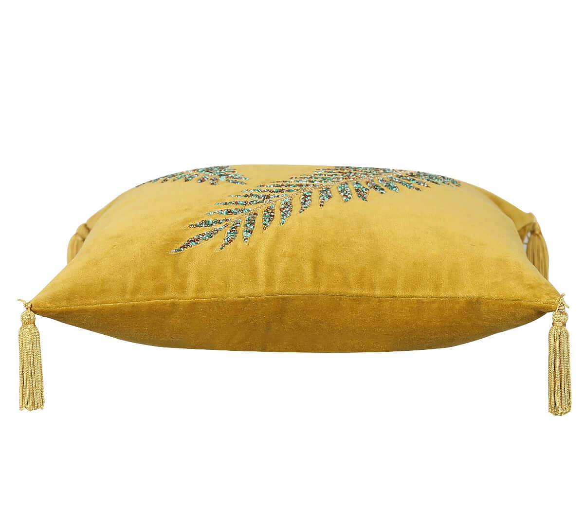 India Circus by Krsnaa Mehta Aureolin Petal Embellishment Cushion Cover