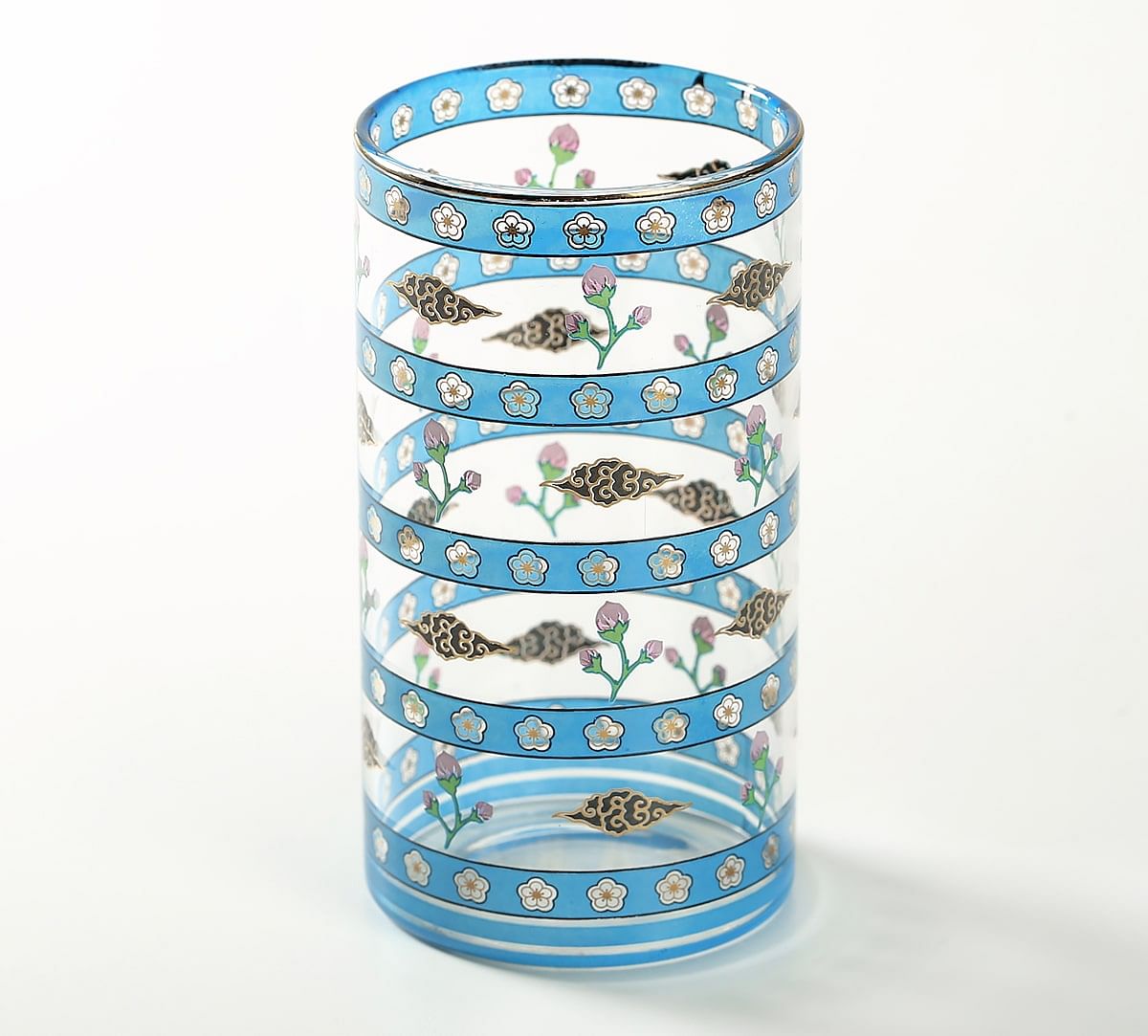 India Circus by Krsnaa Mehta Azure Pad Tumbler set of 2