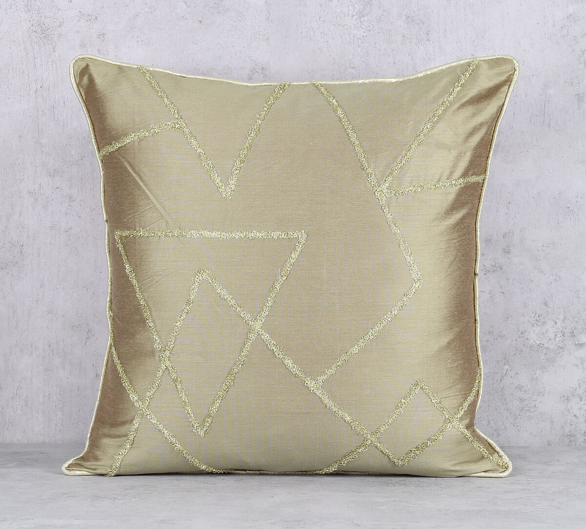 India Circus by Krsnaa Mehta Beige Gold Cushion Cover