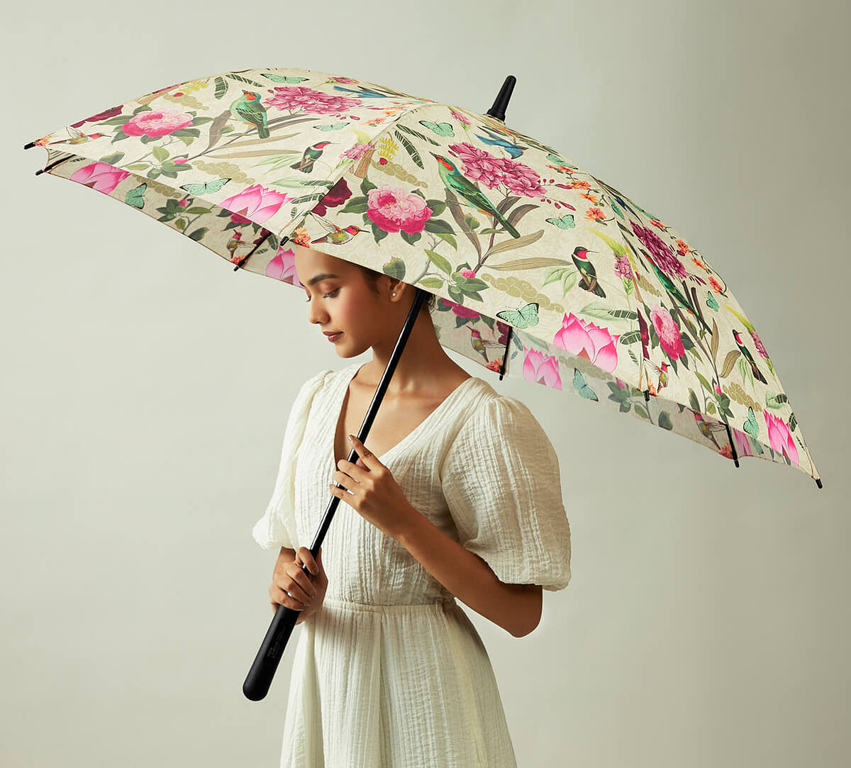 India Circus by Krsnaa Mehta Bird Land Long Umbrella