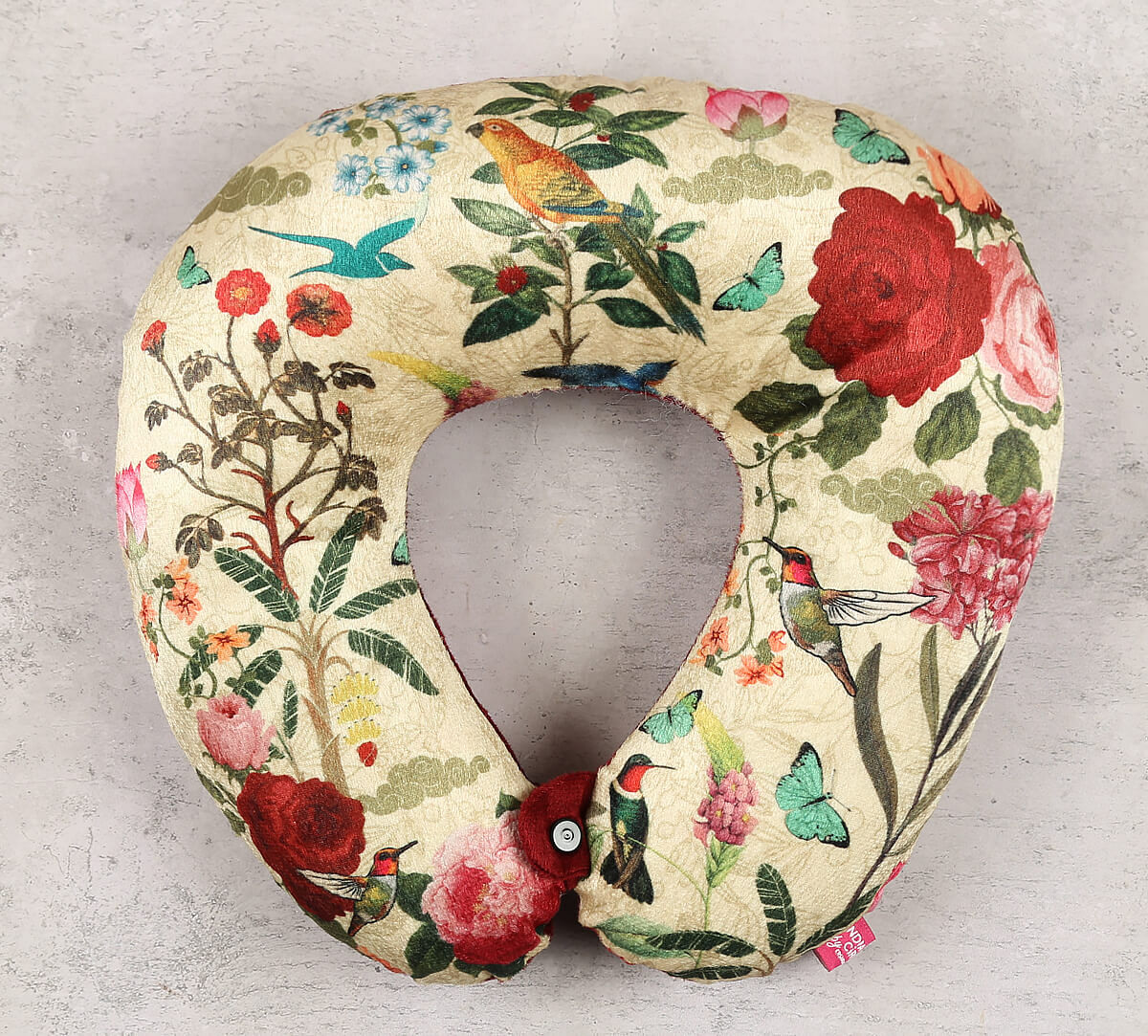 India Circus by Krsnaa Mehta Bird Land Neck Pillow