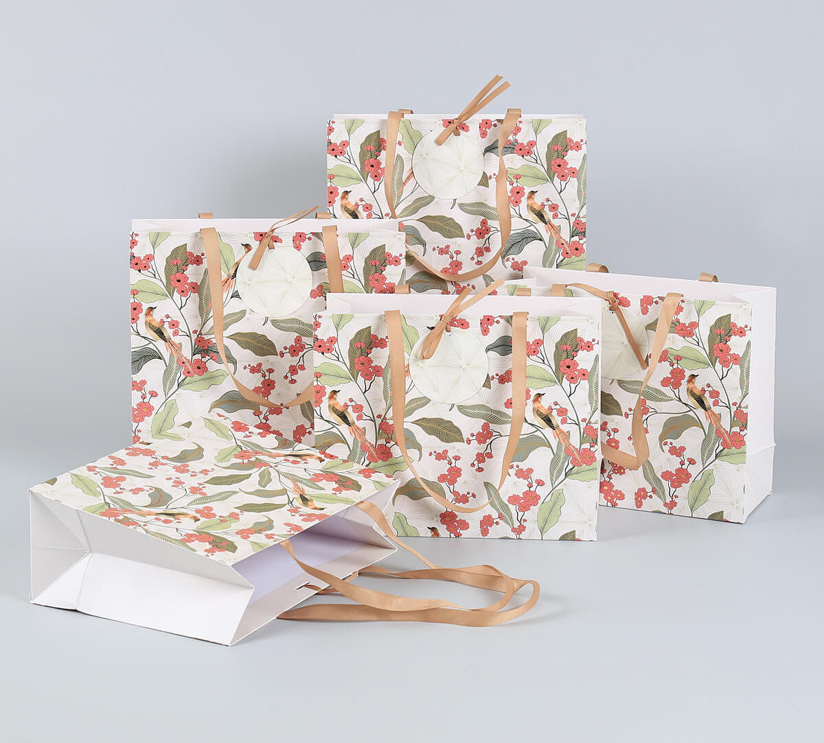 India Circus by Krsnaa Mehta Bird land paradise Small Gift Bag Set of 5