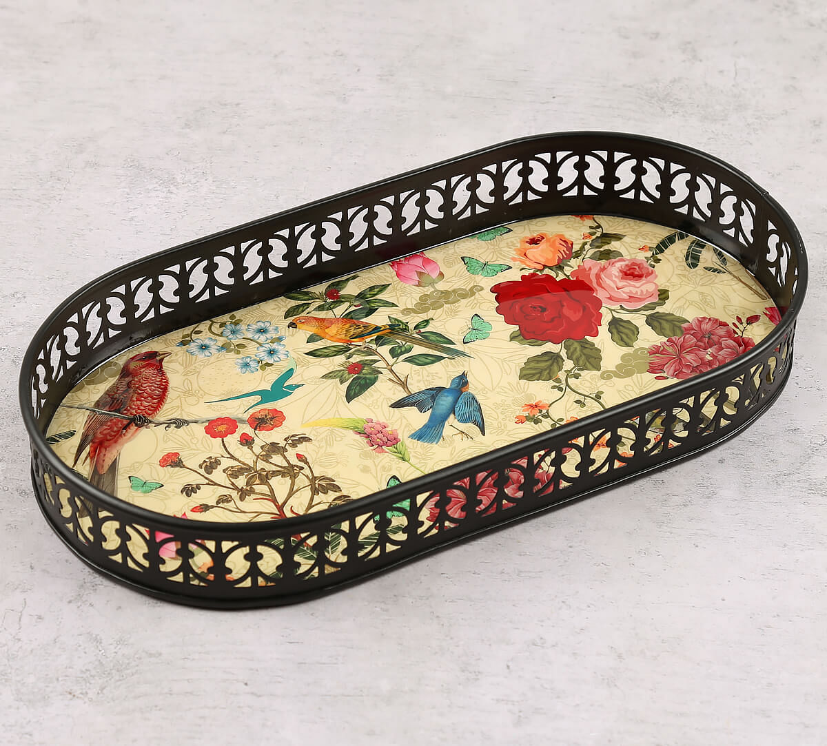 India Circus by Krsnaa Mehta Bird Land Rectangle Iron Tray