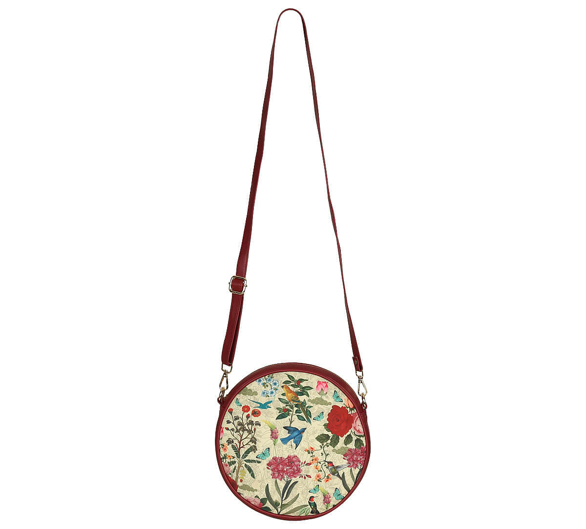 India Circus by Krsnaa Mehta Bird Land Round Crossbody Bag