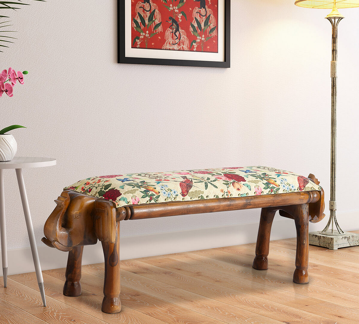 India Circus by Krsnaa Mehta Bird Land Wooden Animal Bench