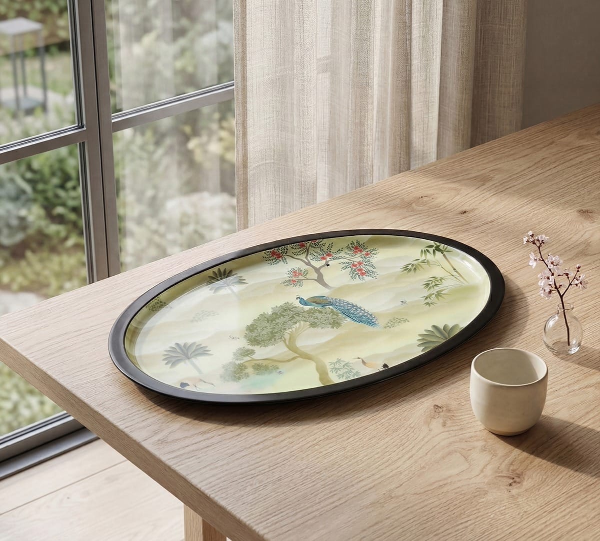 Bird Oasis Oval Tray