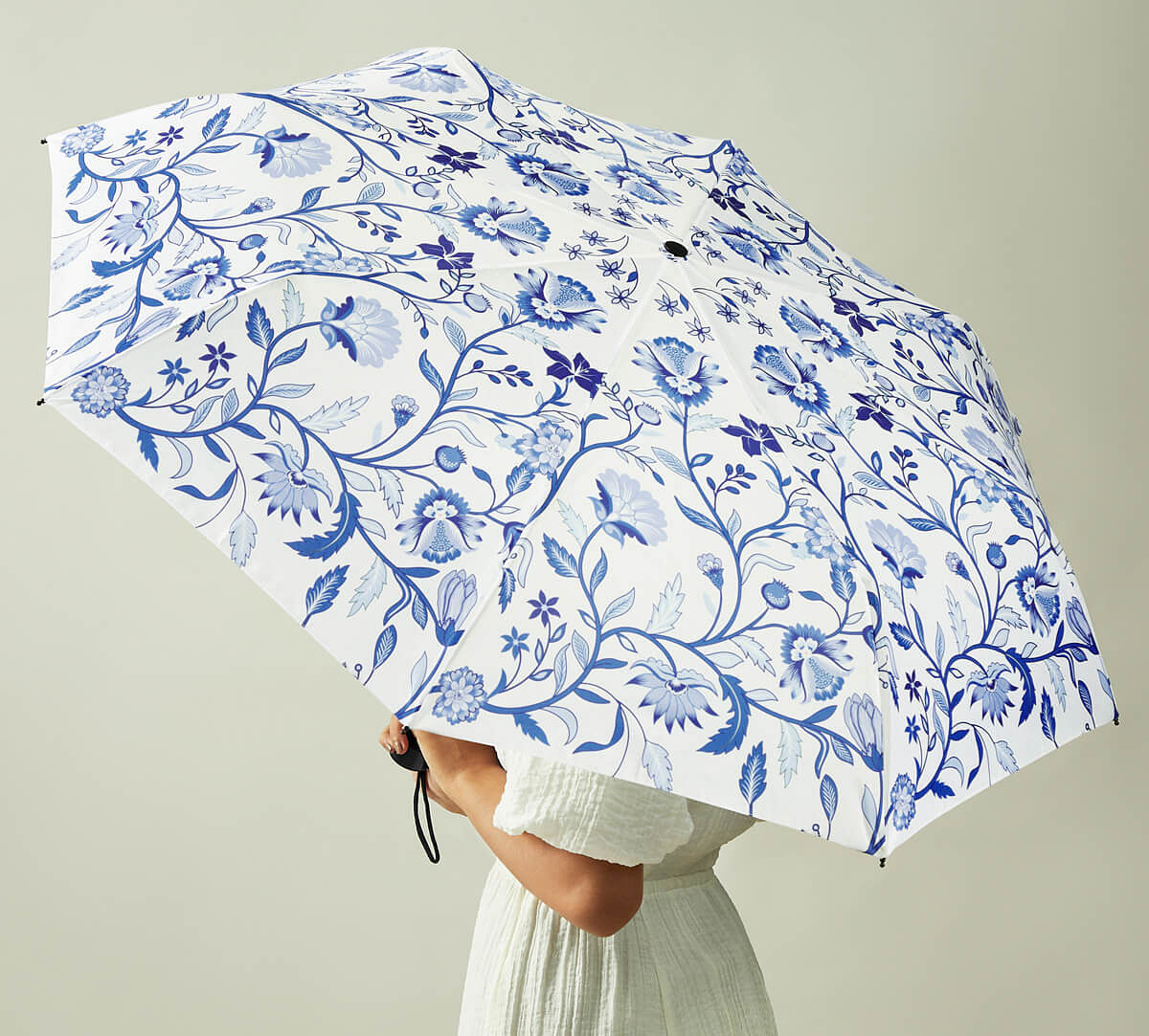 Blaue Blume 3 Fold Umbrella