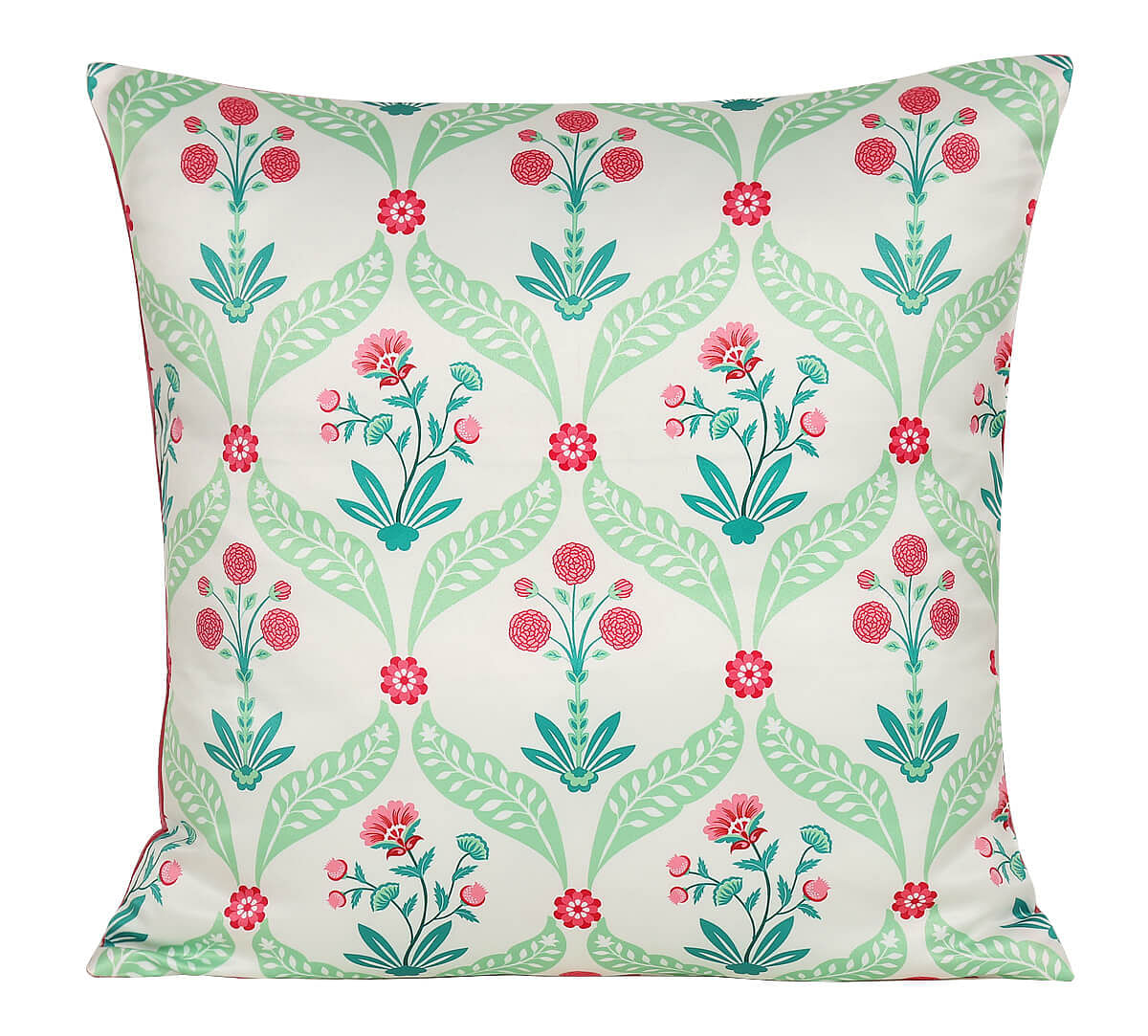 India Circus by Krsnaa Mehta Blooming Dahlia Satin Blend Cushion Cover Set of 5