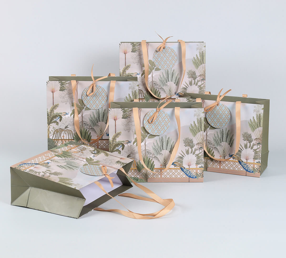 India Circus by Krsnaa Mehta Blooming Meadow Small Gift Bag Set of 5