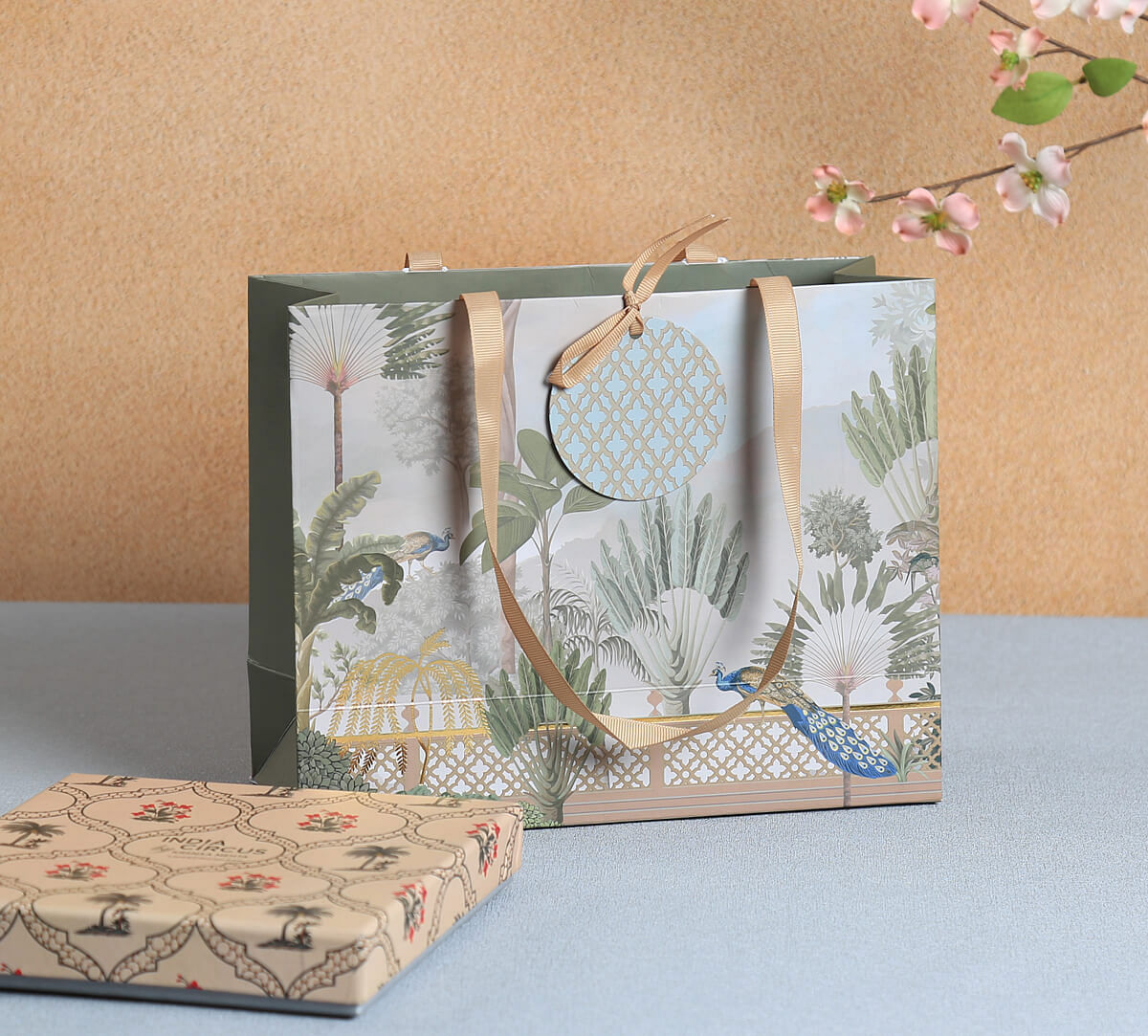 India Circus by Krsnaa Mehta Blooming Meadow Small Gift Bag Set of 5