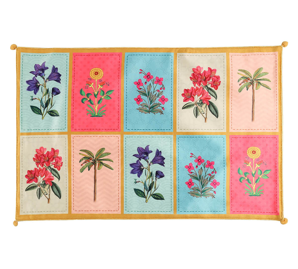 India Circus by Krsnaa Mehta Blossom Treasure Micro Velvet Table Mats Set of 6