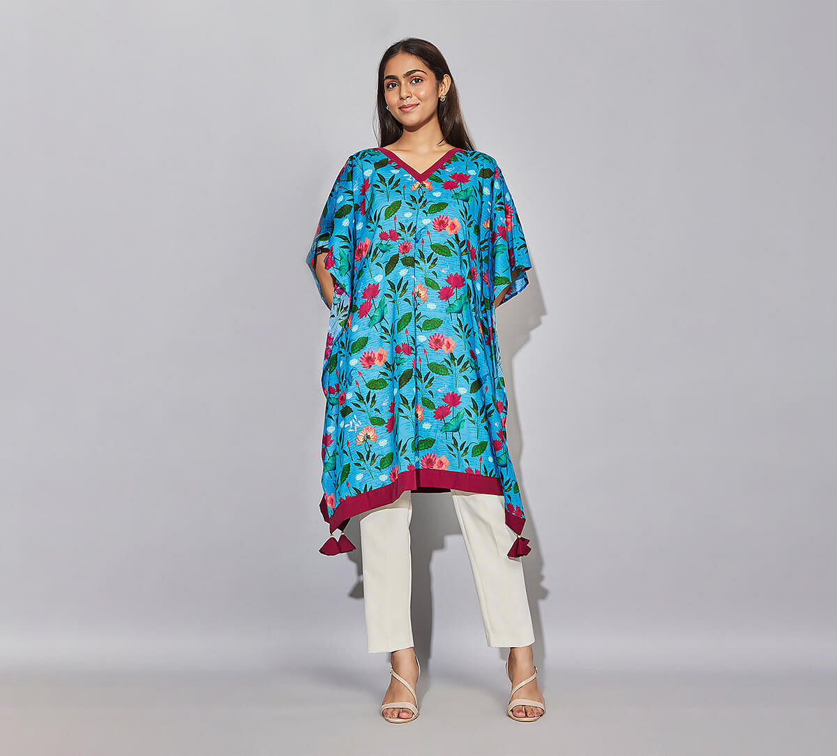 Blossomy Mosaic Kaftan Kurti