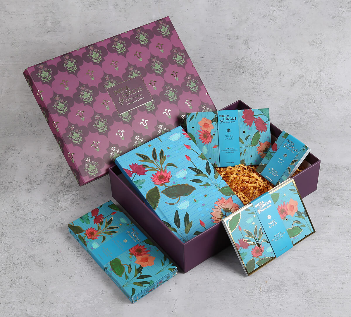 India Circus by Krsnaa Mehta Blossomy Mosaic Stationery Gift Box