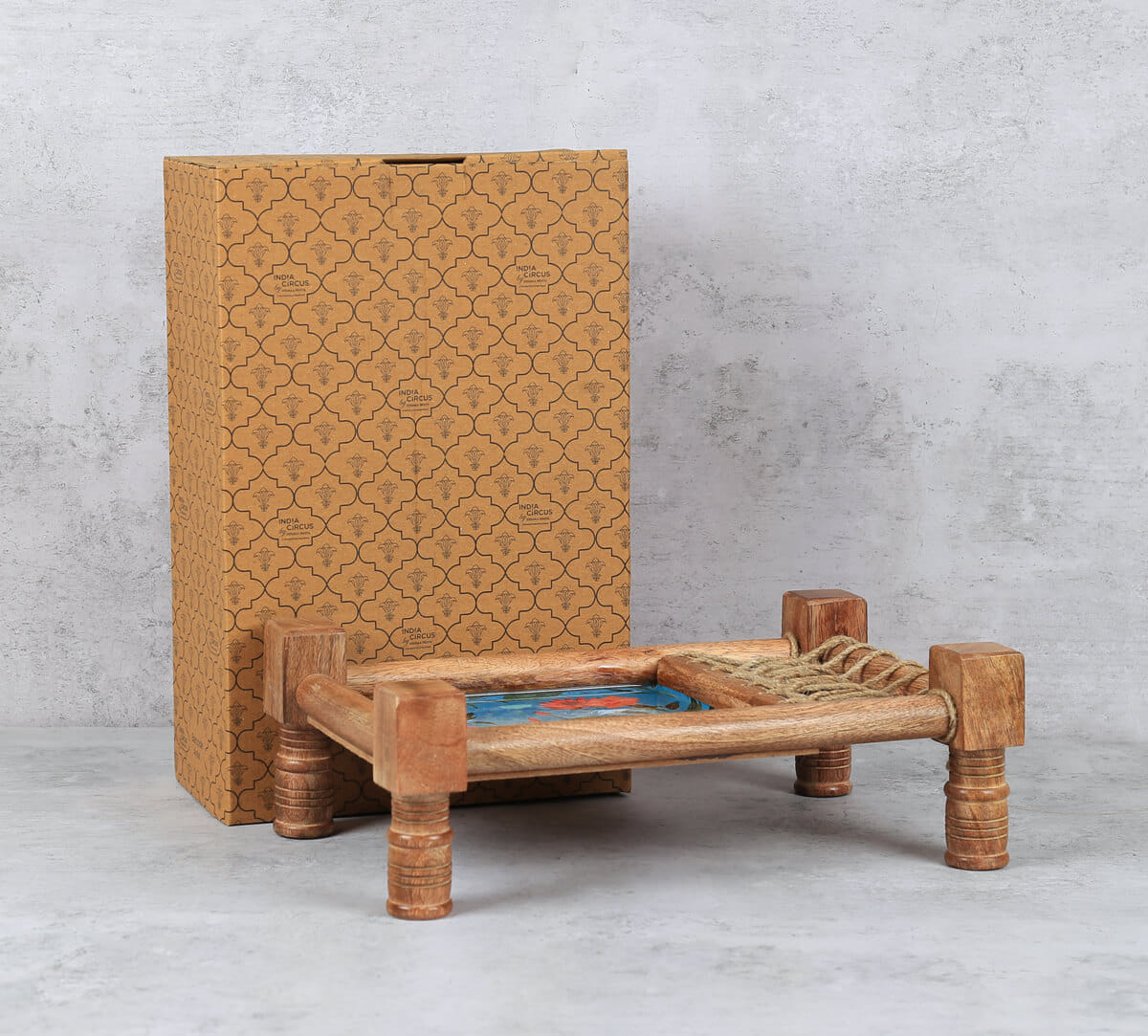 Blossomy Mosaic Wooden Platter