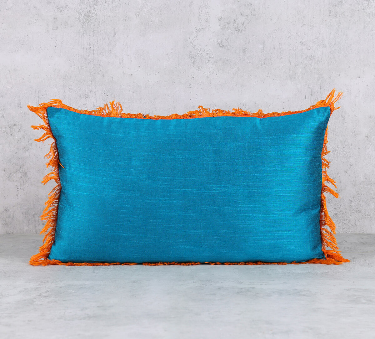 India Circus by Krsnaa Mehta Blueberry Fringe Cushion Cover