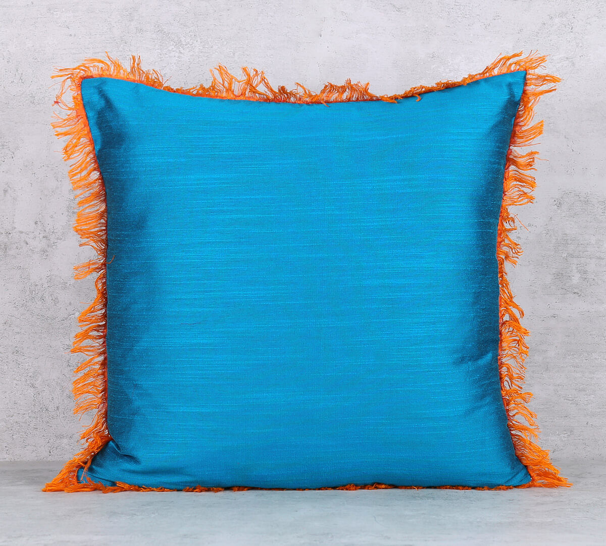 India Circus by Krsnaa Mehta Blueberry Fringe Cushion Cover