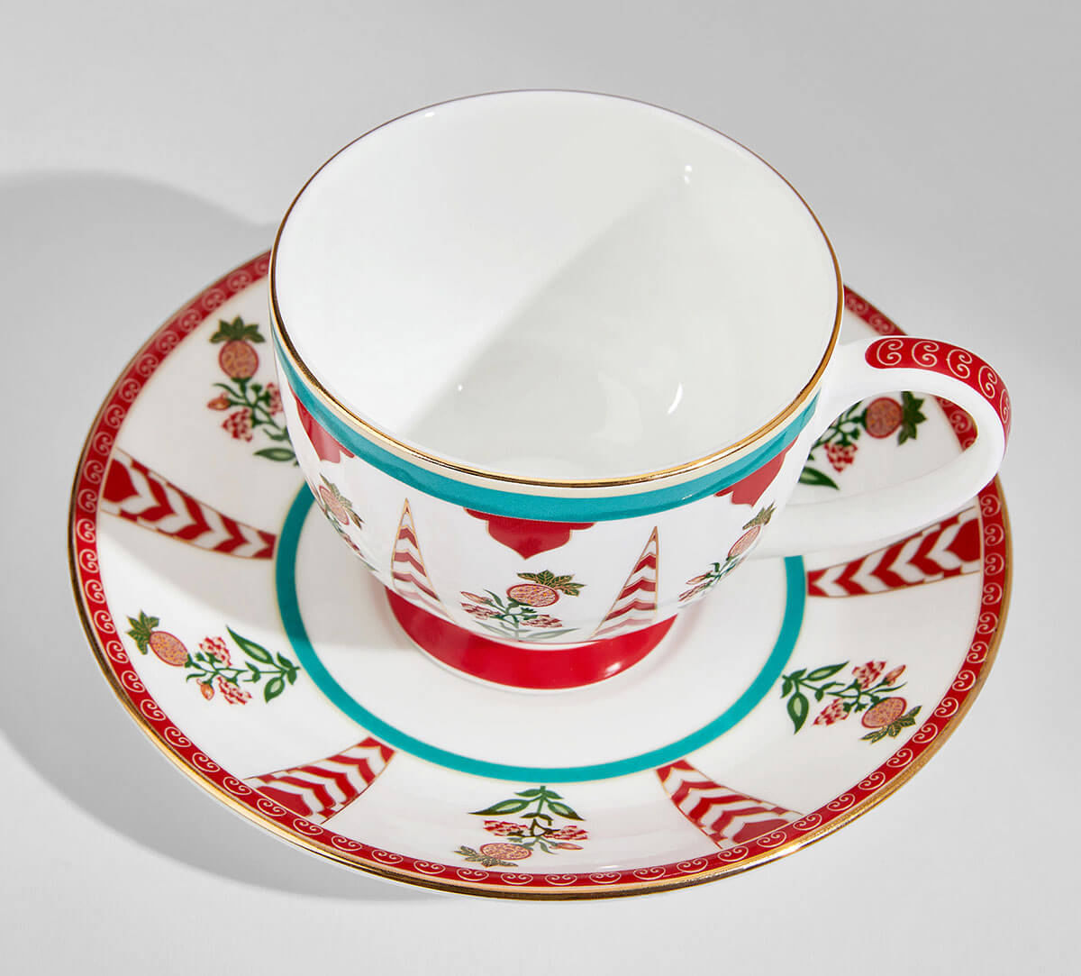 India Circus by Krsnaa Mehta Blushed Orchard Cup & Saucer Set of 6