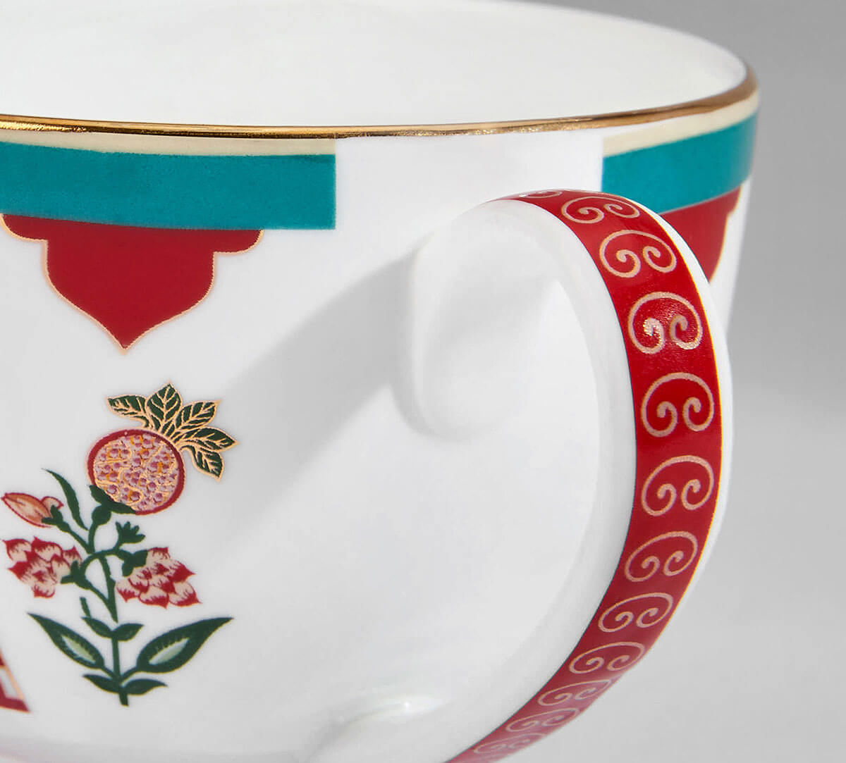 India Circus by Krsnaa Mehta Blushed Orchard Cup & Saucer Set of 6