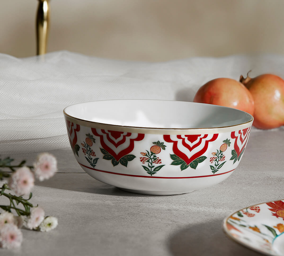 India Circus by Krsnaa Mehta Blushed Orchard Serving Bowl