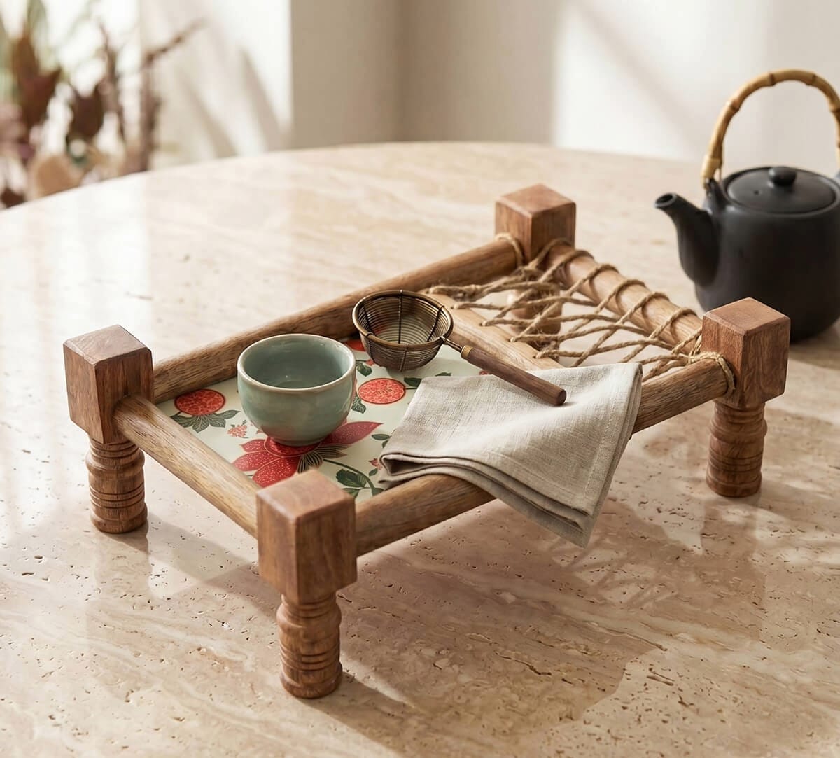 Blushed Orchard Wooden Platter