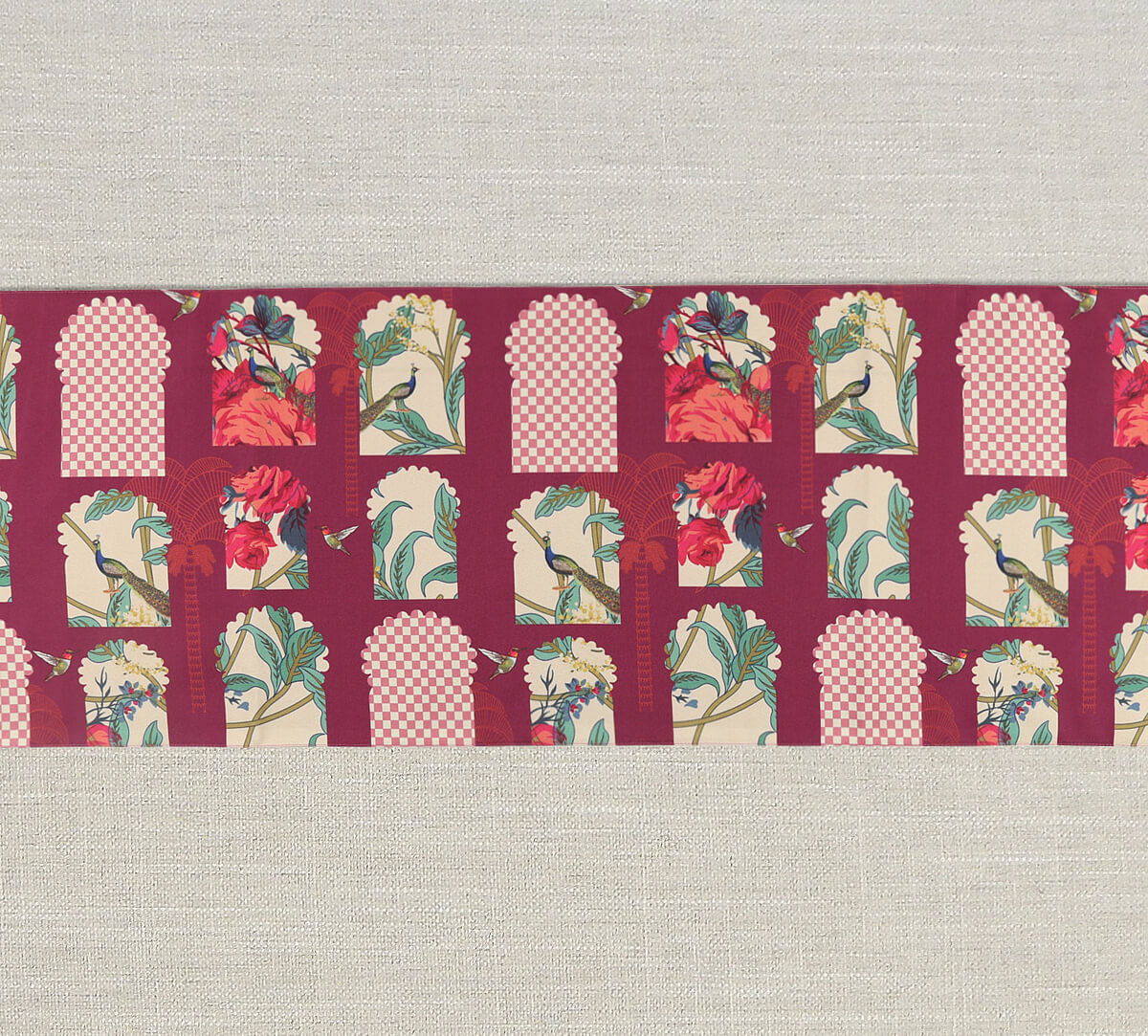 India Circus by Krsnaa Mehta Boysenberry Signature Windows Table and Bed Runner