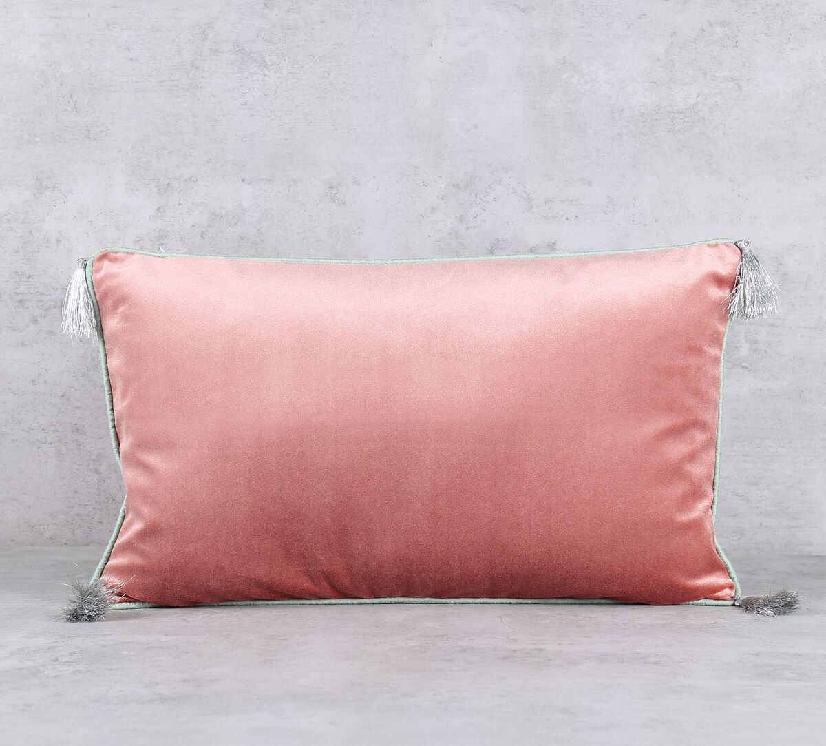 India Circus by Krsnaa Mehta Candlelight Peach Tassle Cushion Cover