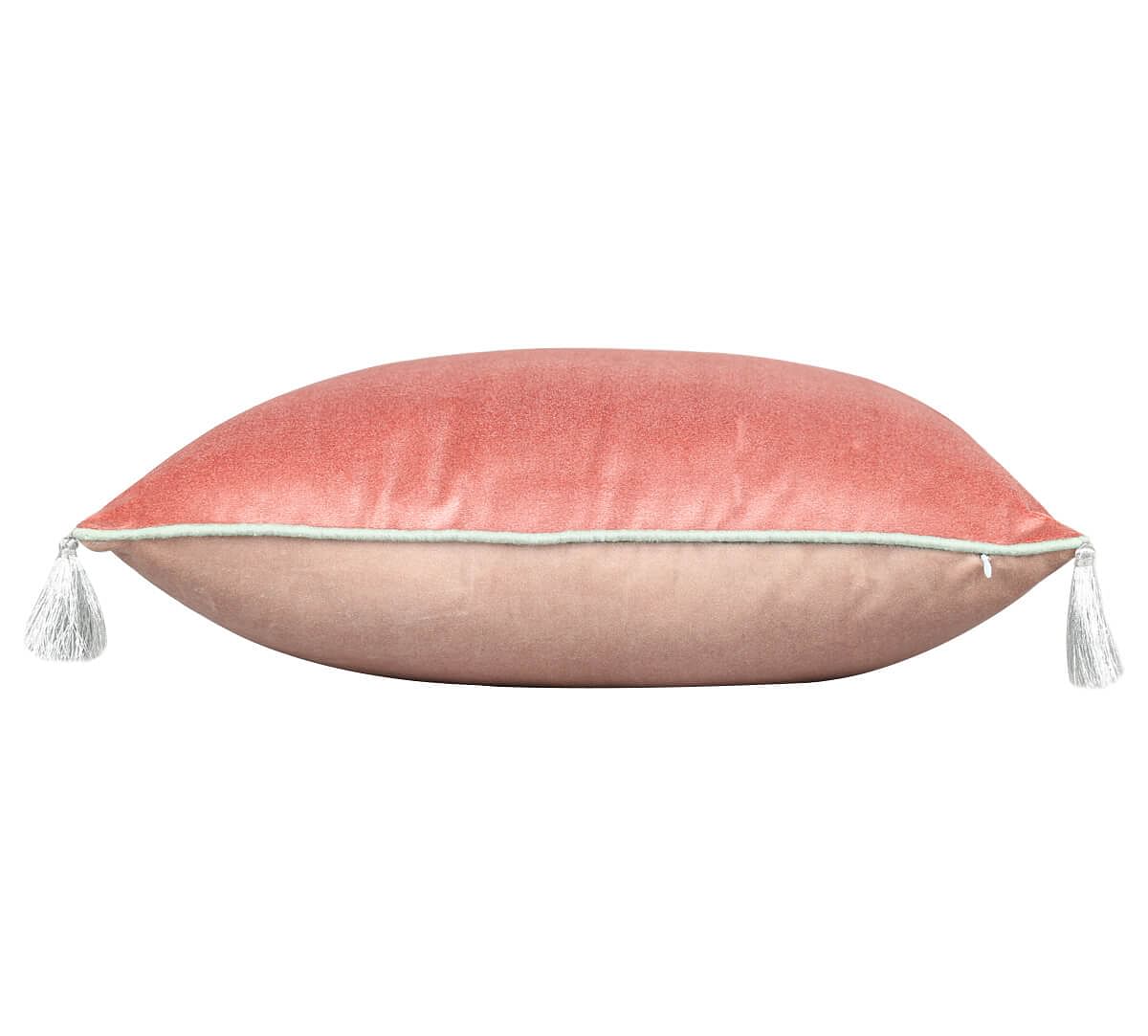 India Circus by Krsnaa Mehta Candlelight Peach Tassle Cushion Cover