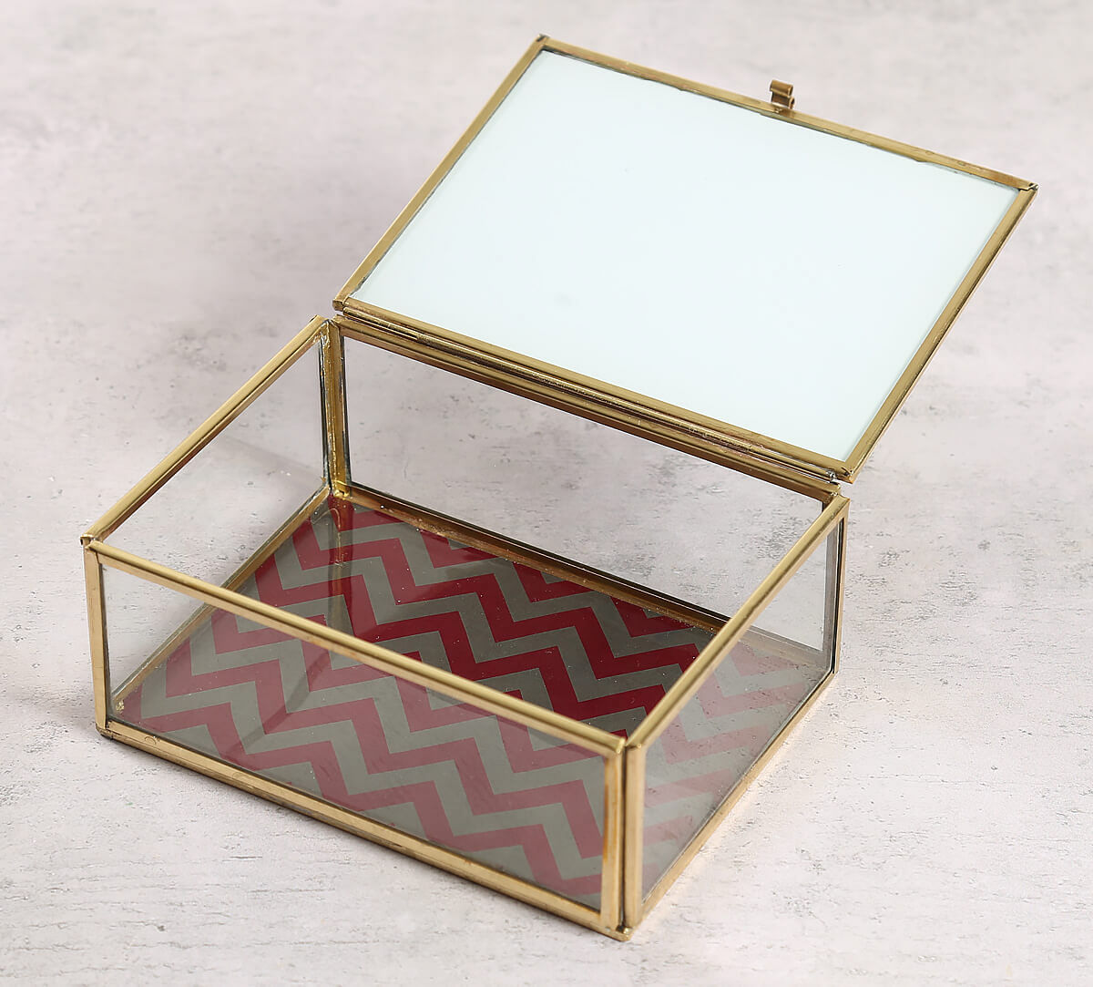 India Circus by Krsnaa Mehta Carmine Chevron Storage Box