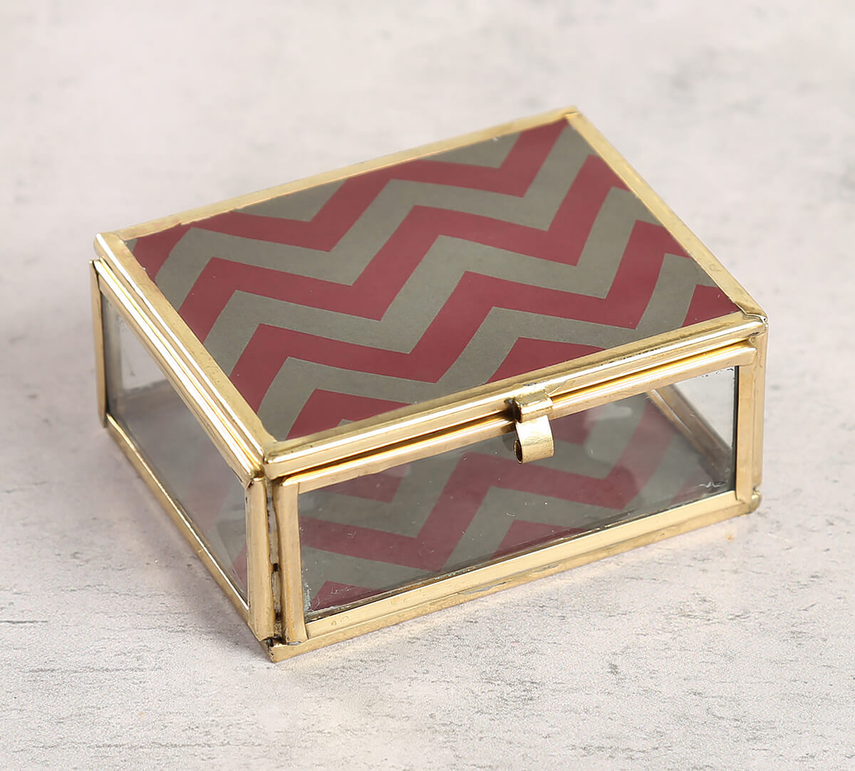 India Circus by Krsnaa Mehta Carmine Chevron Storage Box