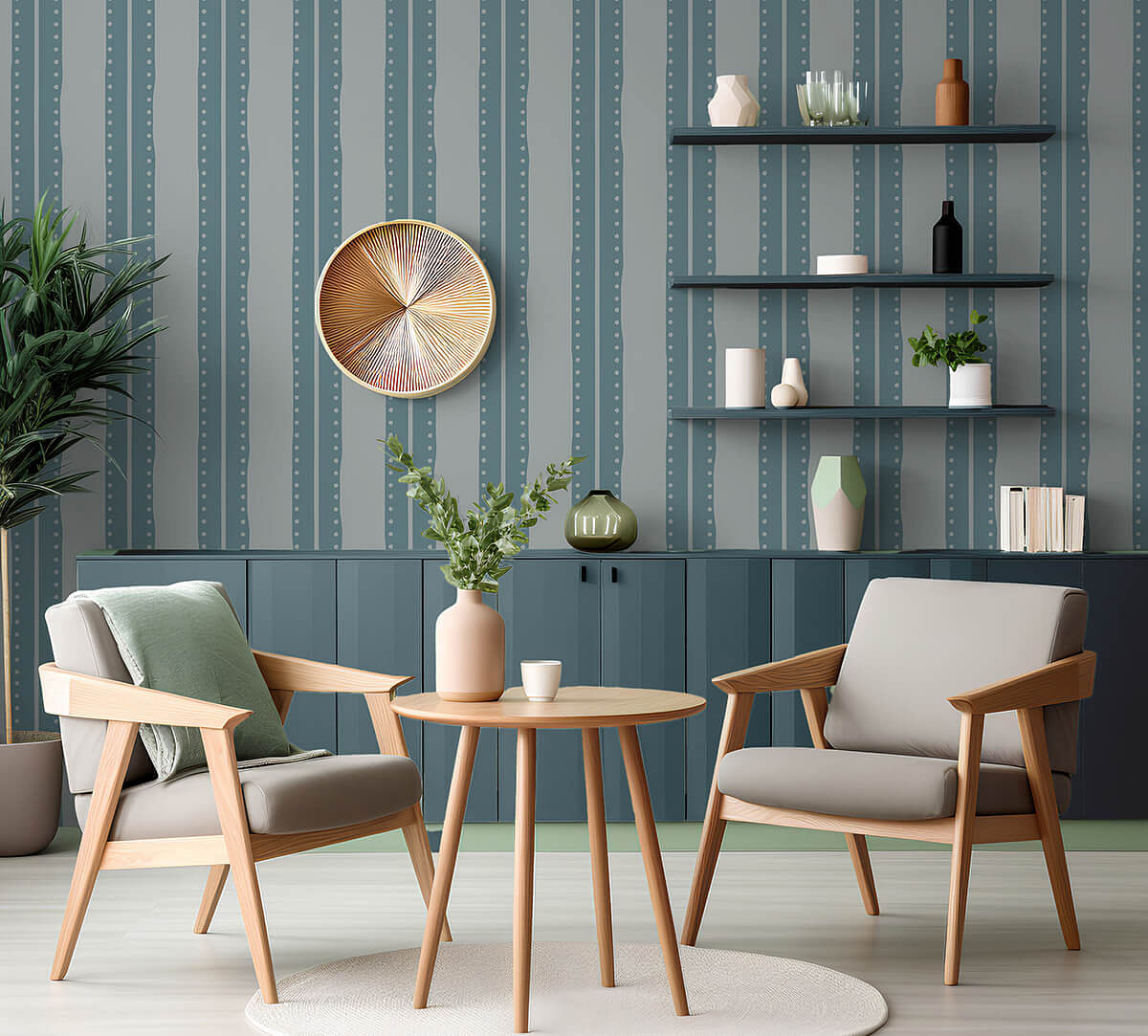 India Circus by Krsnaa Mehta Cerulean Weaves on Wallpaper