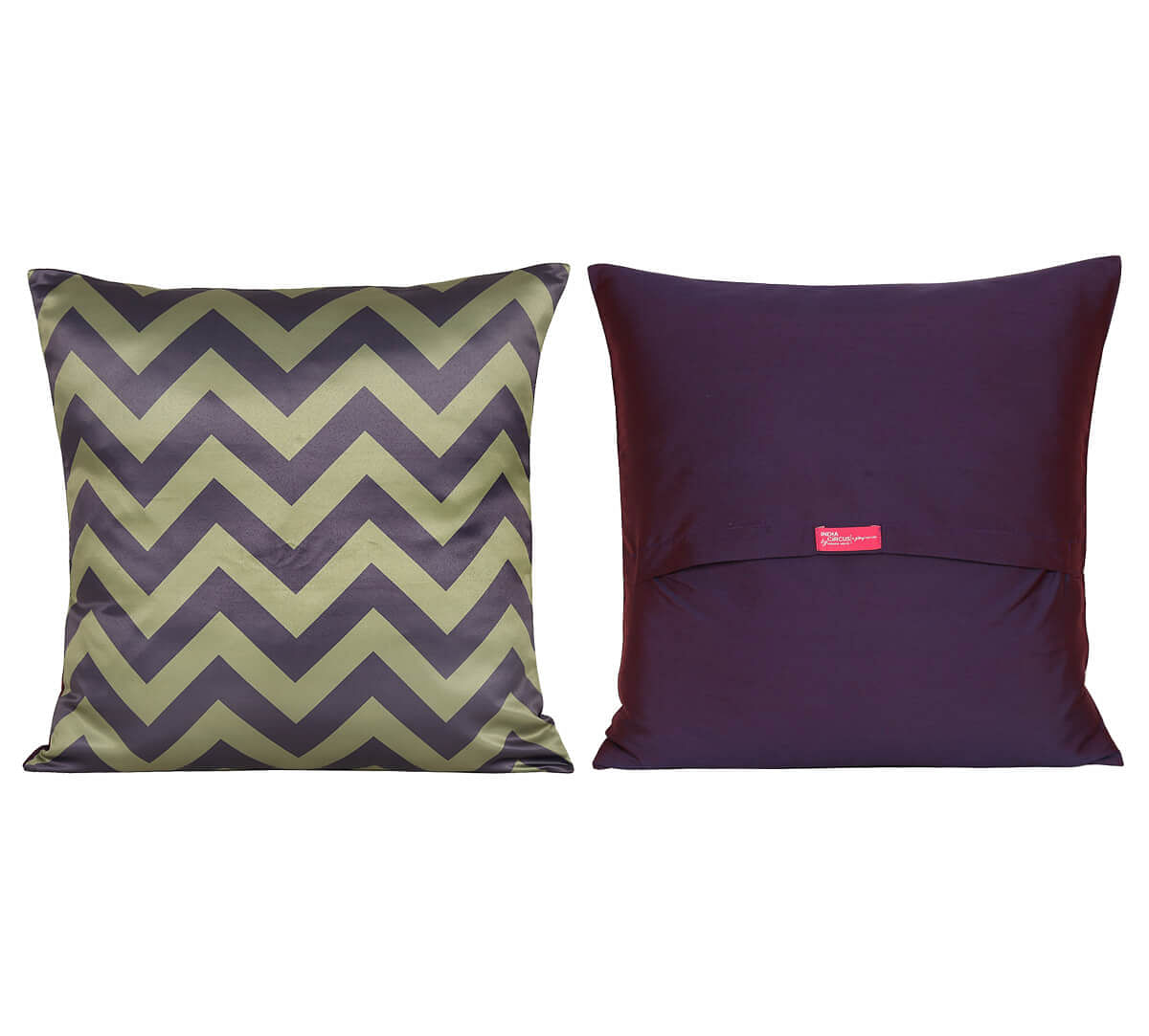 India Circus by Krsnaa Mehta Chevron Melavo Satin Blend Cushion Cover Set of 5