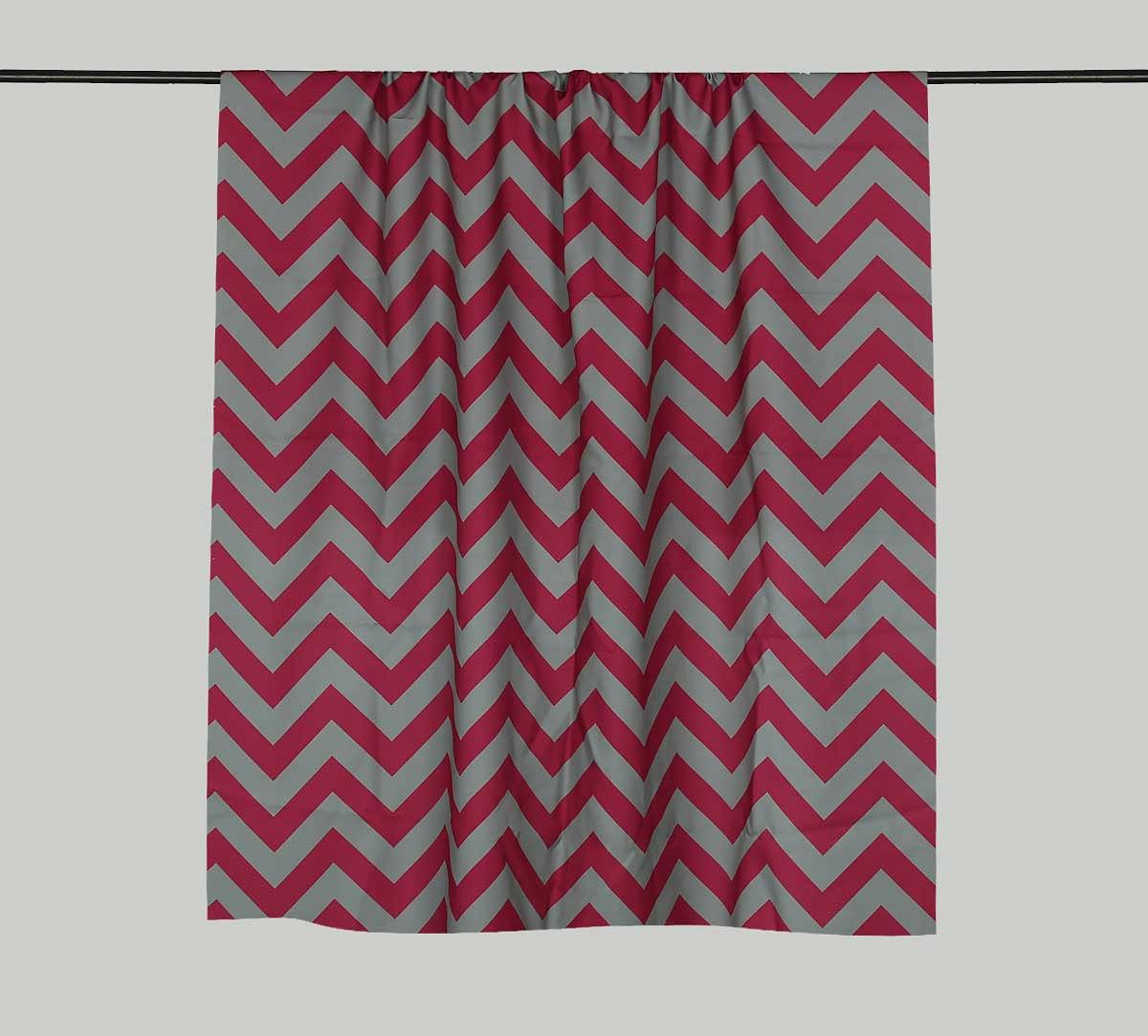 India Circus by Krsnaa Mehta Chevron Melavo Burgundy Fabric