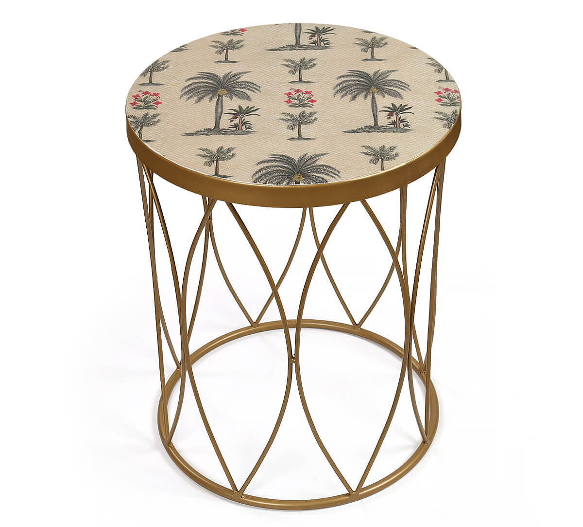 India Circus by Krsnaa Mehta Chevron Palms Side Table