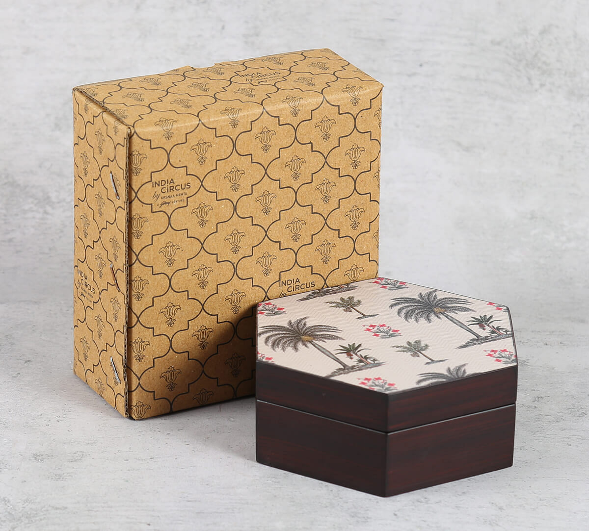 India Circus by Krsnaa Mehta Chevron Palms Storage Box