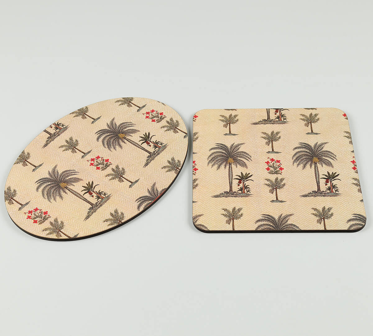 India Circus by Krsnaa Mehta Chevron Palms Trivet Set of 2