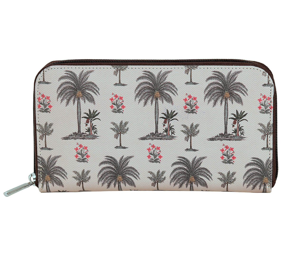 India Circus by Krsnaa Mehta Chevron Palms Zipper Wallet