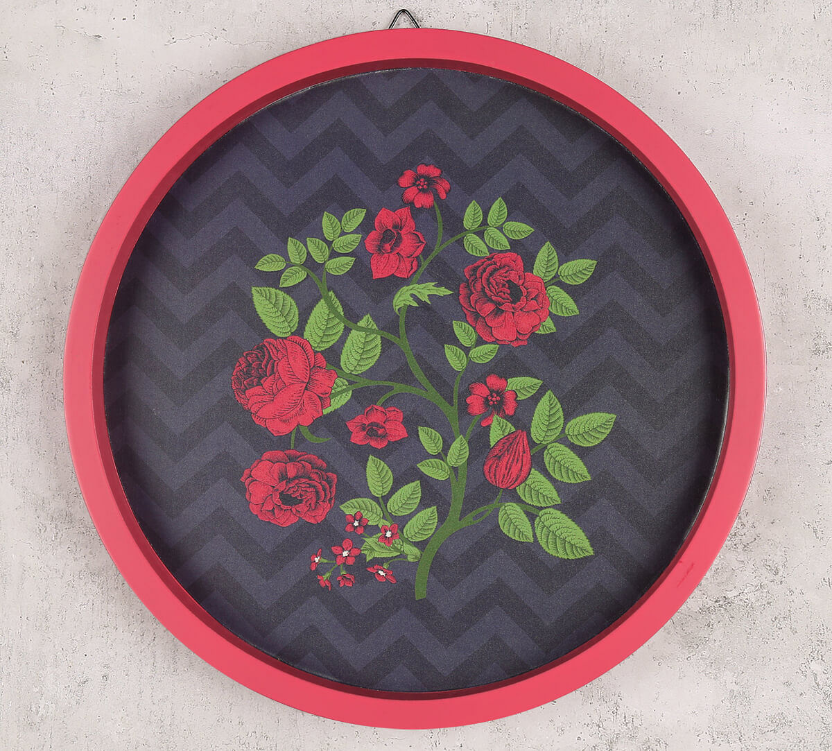 India Circus by Krsnaa Mehta Chevron Roses Decor Plate