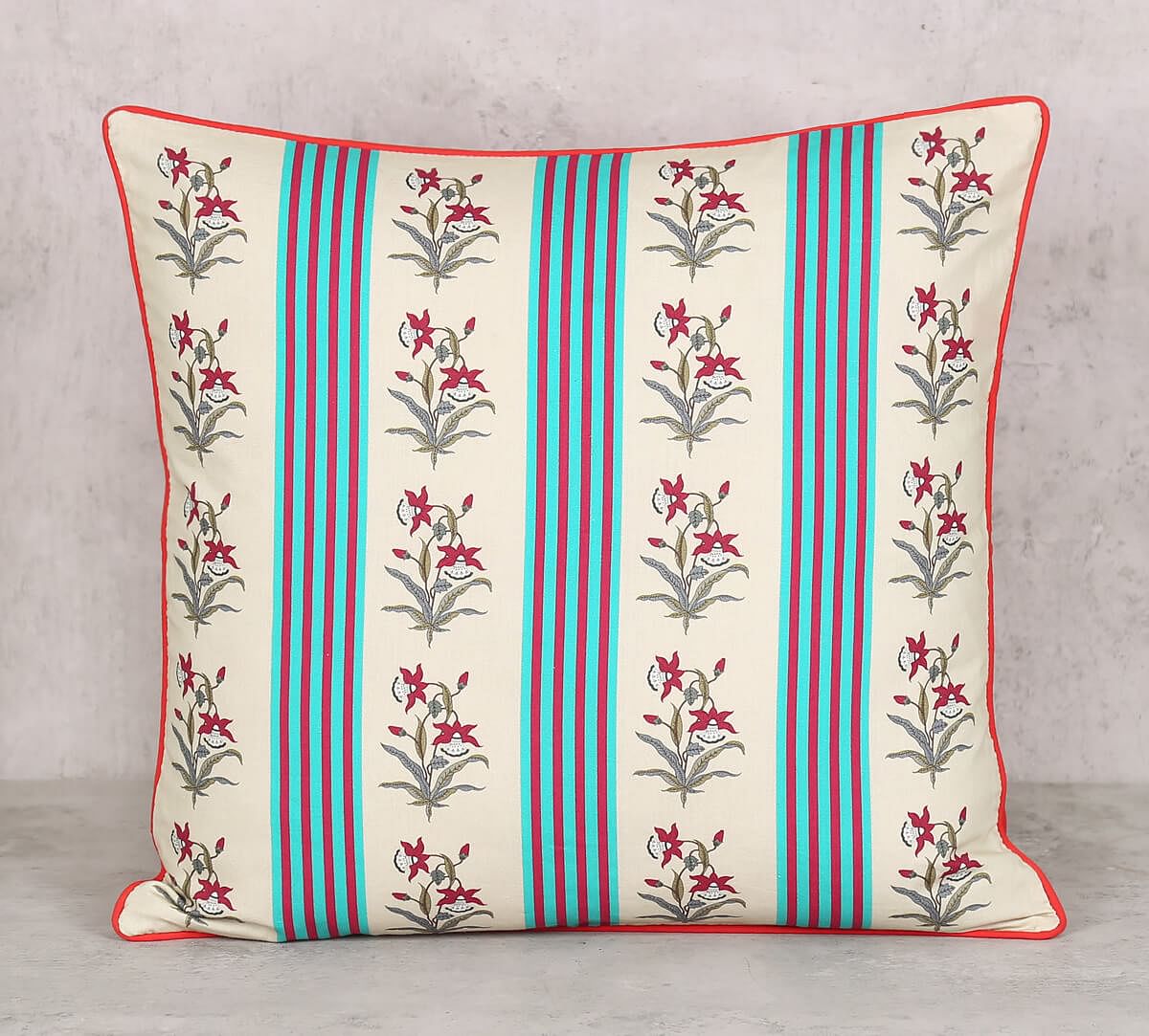 India Circus by Krsnaa Mehta Contrasting Pulchritudinous Cotton Poplin Cushion Cover