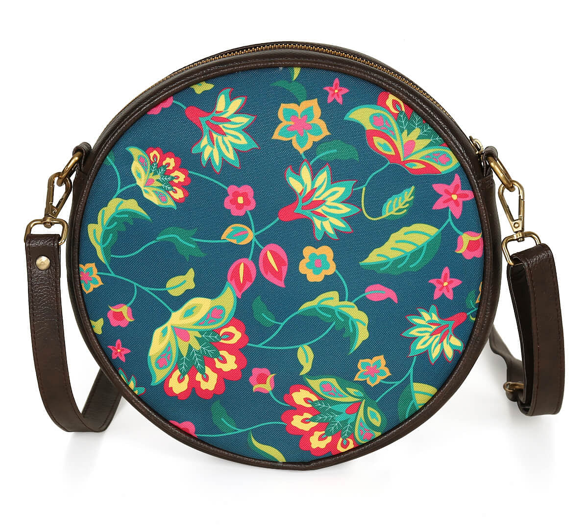 India Circus by Krsnaa Mehta Cyanic Pop Burst Round Crossbody Bag