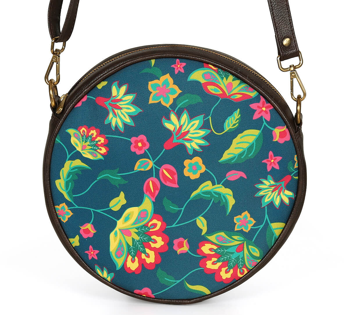 India Circus by Krsnaa Mehta Cyanic Pop Burst Round Crossbody Bag