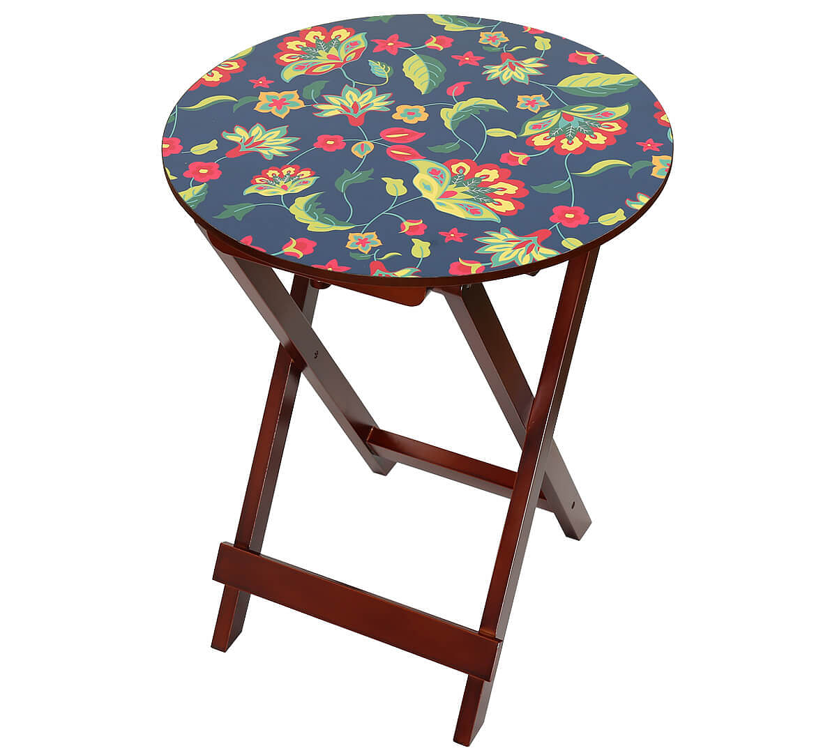 India Circus by Krsnaa Mehta Cyanic Pop Burst Round Side Table