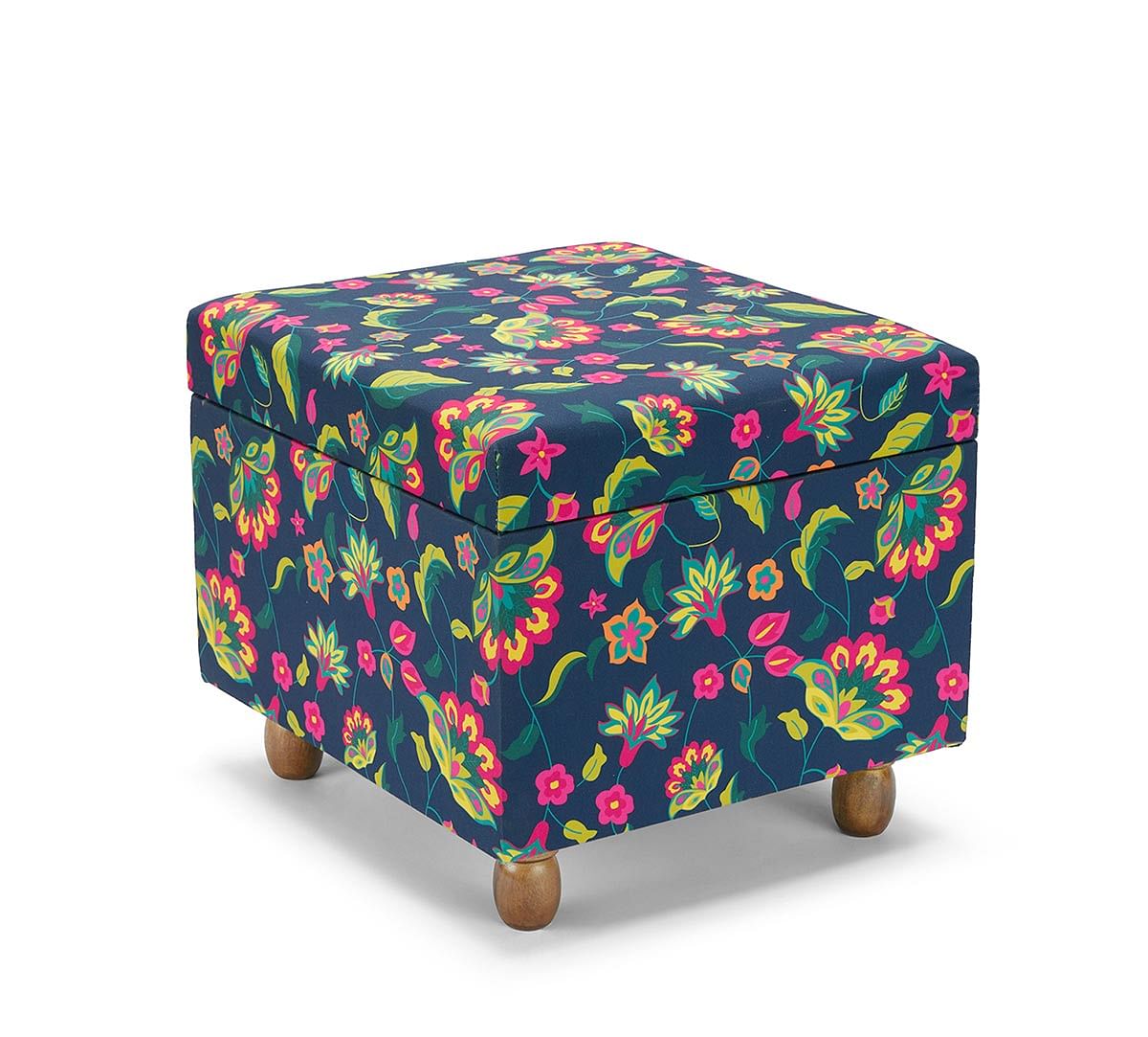 India Circus by Krsnaa Mehta Cyanic Pop Burst Storage Pouffe