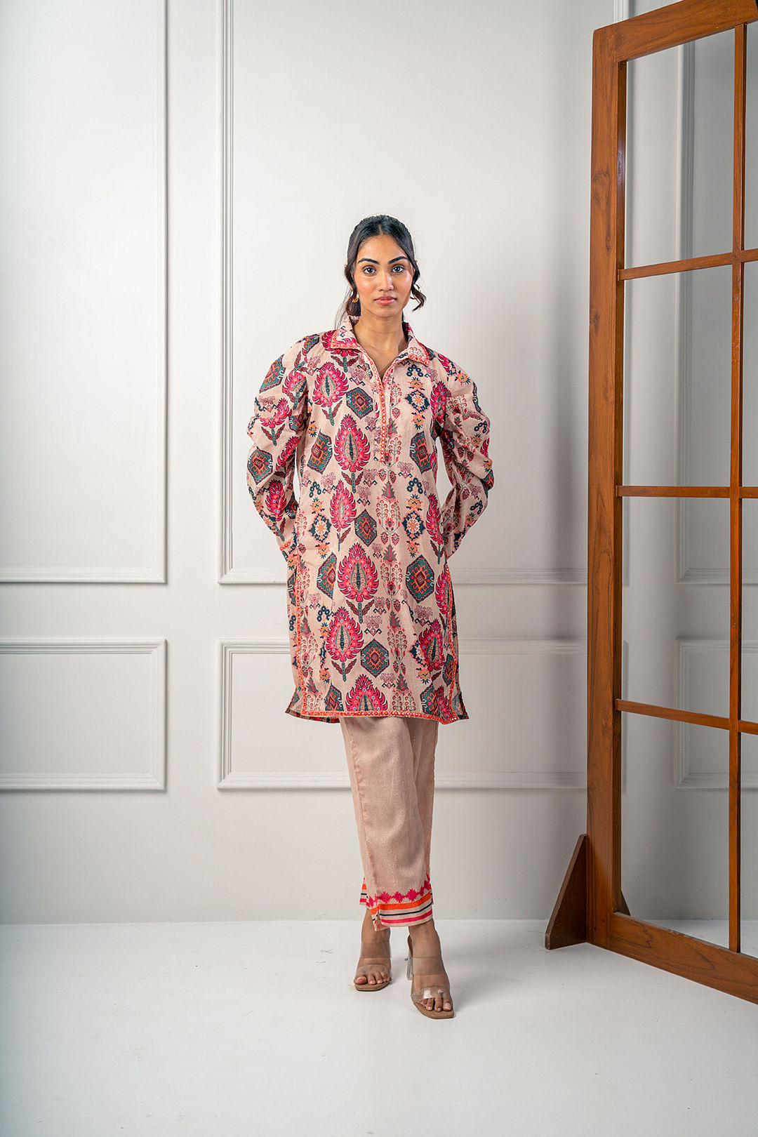 India Circus by Krsnaa Mehta Dazzled Leaves Co-Ord Set