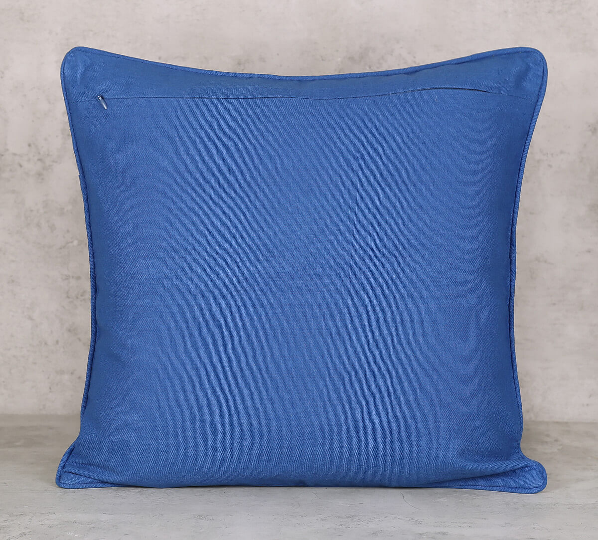 India Circus by Krsnaa Mehta Discoid Azure Cotton Duck Cushion Cover