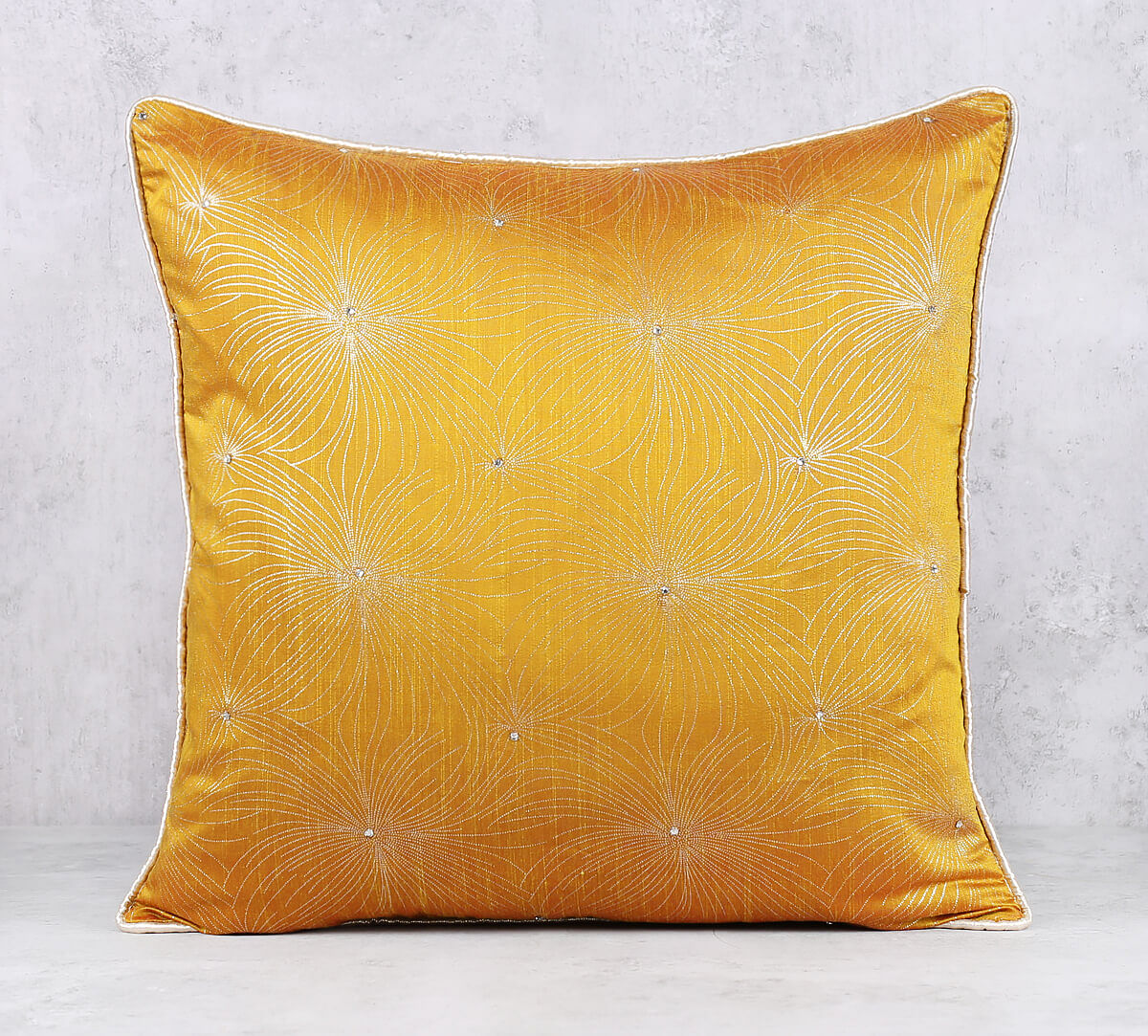 India Circus by Krsnaa Mehta Durian Foils Metallic Print  Cushion Cover