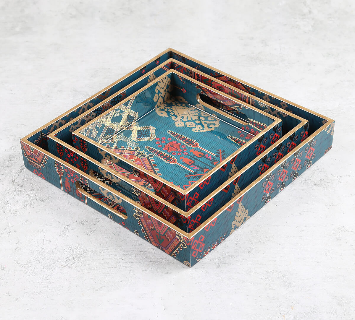 India Circus by Krsnaa Mehta Enchanting Mirage MDF Square Tray