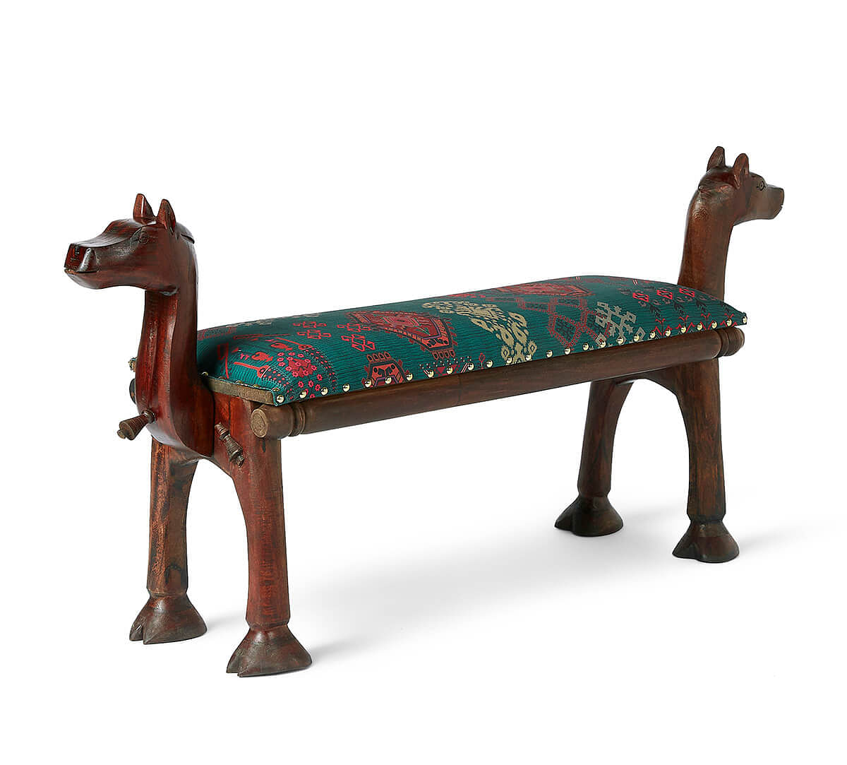 India Circus by Krsnaa Mehta Enchanting Mirage Wooden Camel Bench