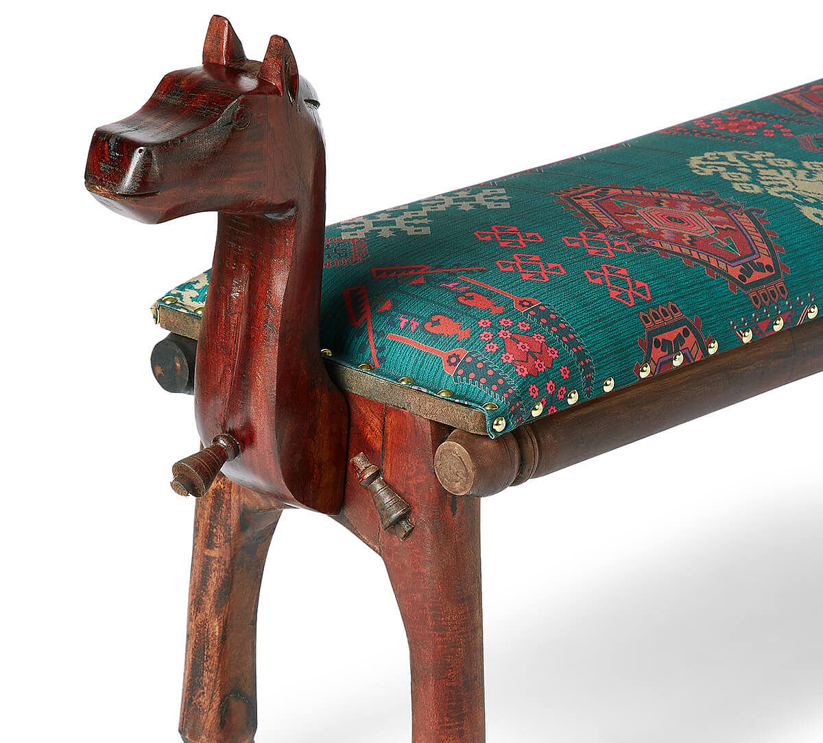 India Circus by Krsnaa Mehta Enchanting Mirage Wooden Camel Bench