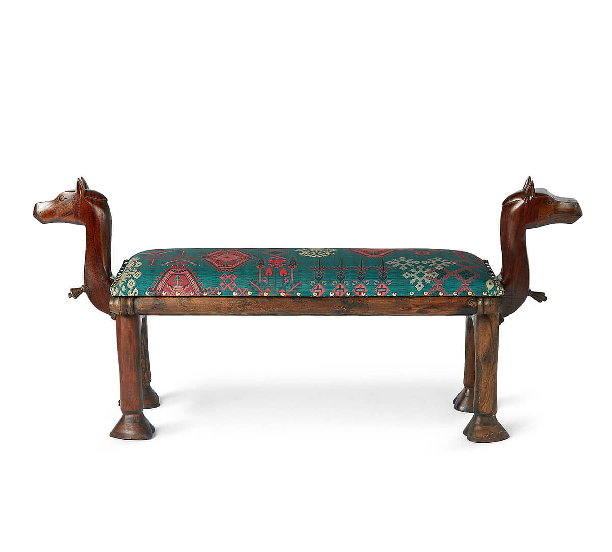 India Circus by Krsnaa Mehta Enchanting Mirage Wooden Camel Bench